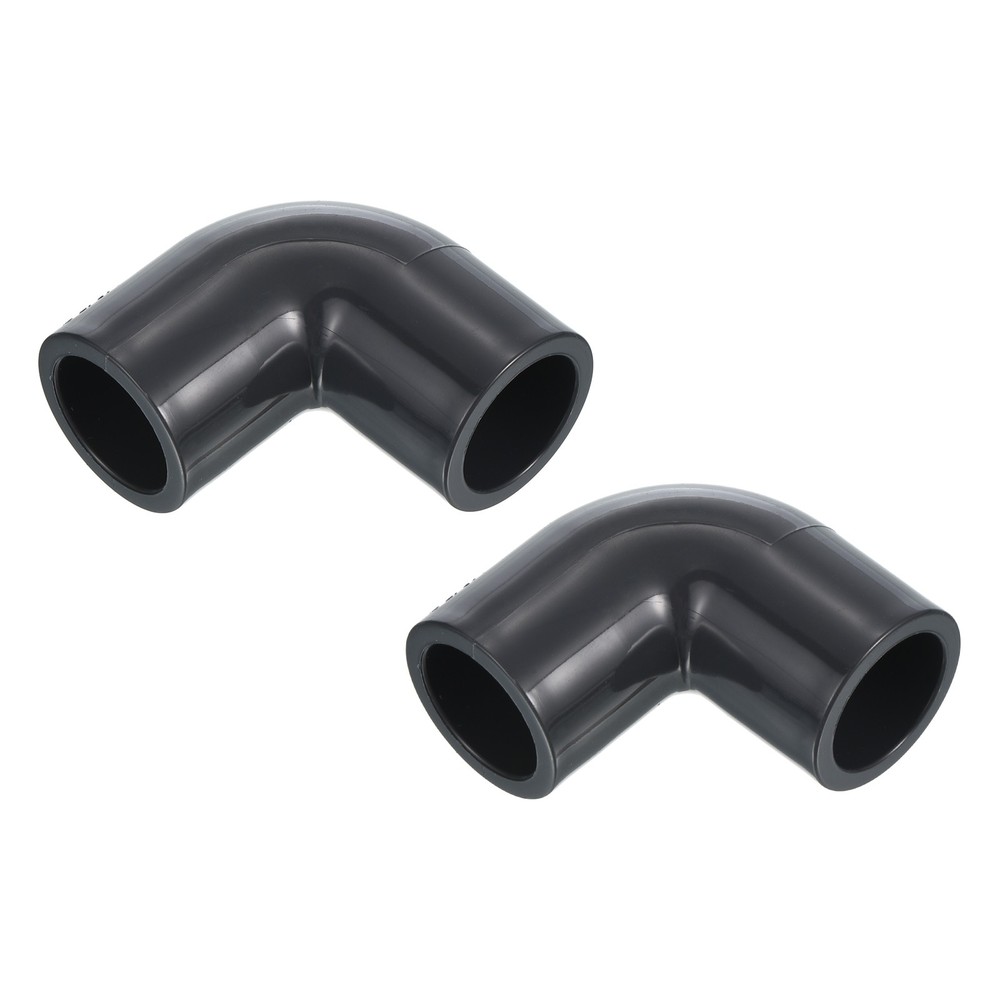 2Pcs UPVC Pipe Fitting Elbow 16mm Socket 90 Degree Adapter Connector Gray