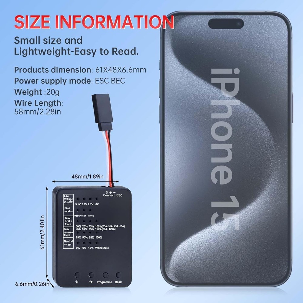 Programming Card for Surpass Hobby ESC Brushless Electronic Speed...