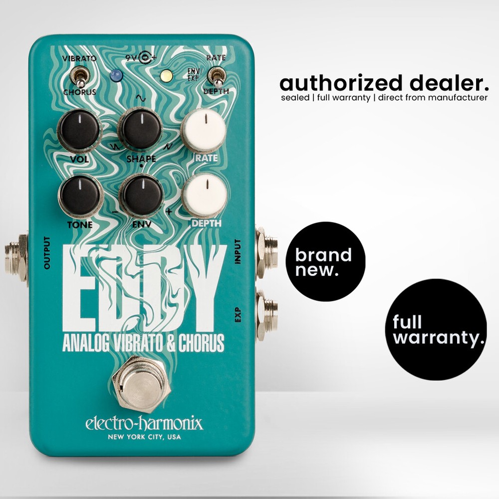 Electro-Harmonix Eddy Chorus Vibrato Effects Pedal w/ Expression