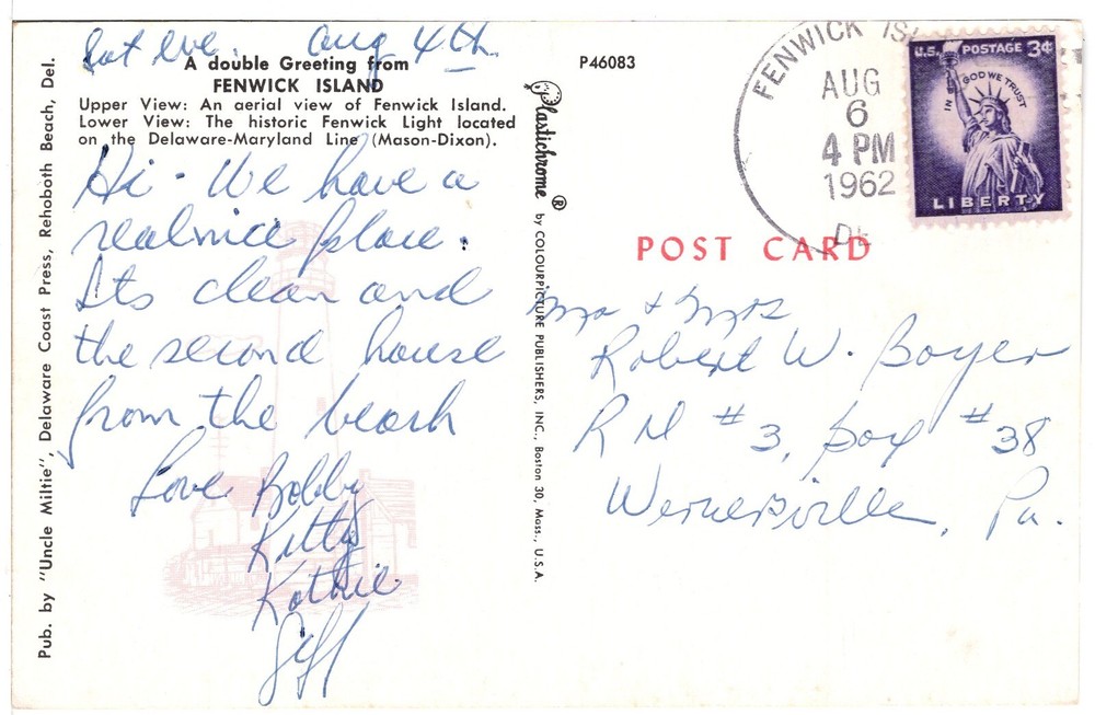 GREETINGS FROM FENWICK ISLAND - PC2995