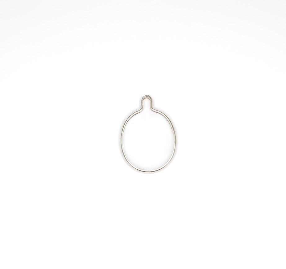 Oval 1 Ring Wrap-Tite Sterling Silver Dangle Setting
