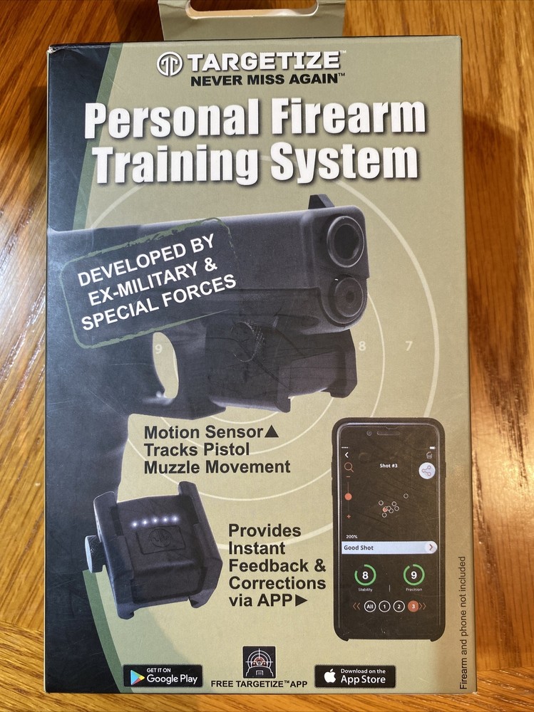 Targetize Personal Firearm Training System Motion Sensor Tracks Pistol  36264