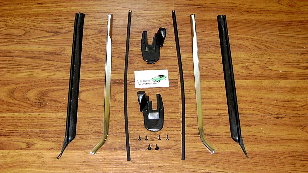 Quarter Window Vertical Sash Chrome 14pc w/Seals UJambs 67 68 69 Camaro Firebird