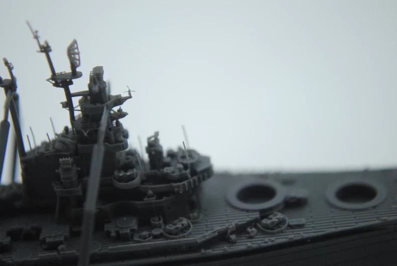 3D Printed 1/2000 U.S. Navy Massachusetts Battleship Unpainted Model Kit.