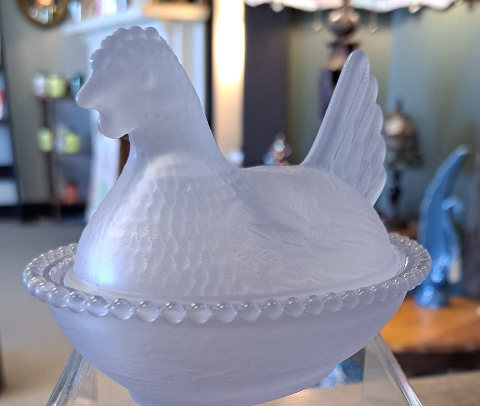 Set Of 6 Hen On Nest, COMPLETE SET OF SATIN ROSE'S CLOSET