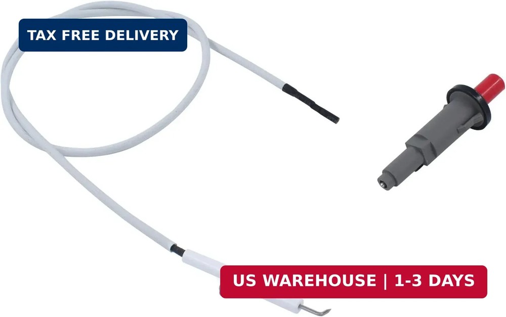 2 Pack Ceramic Igniter Electrode with 700 mm Ignition Spark Plug Wire Replacemen