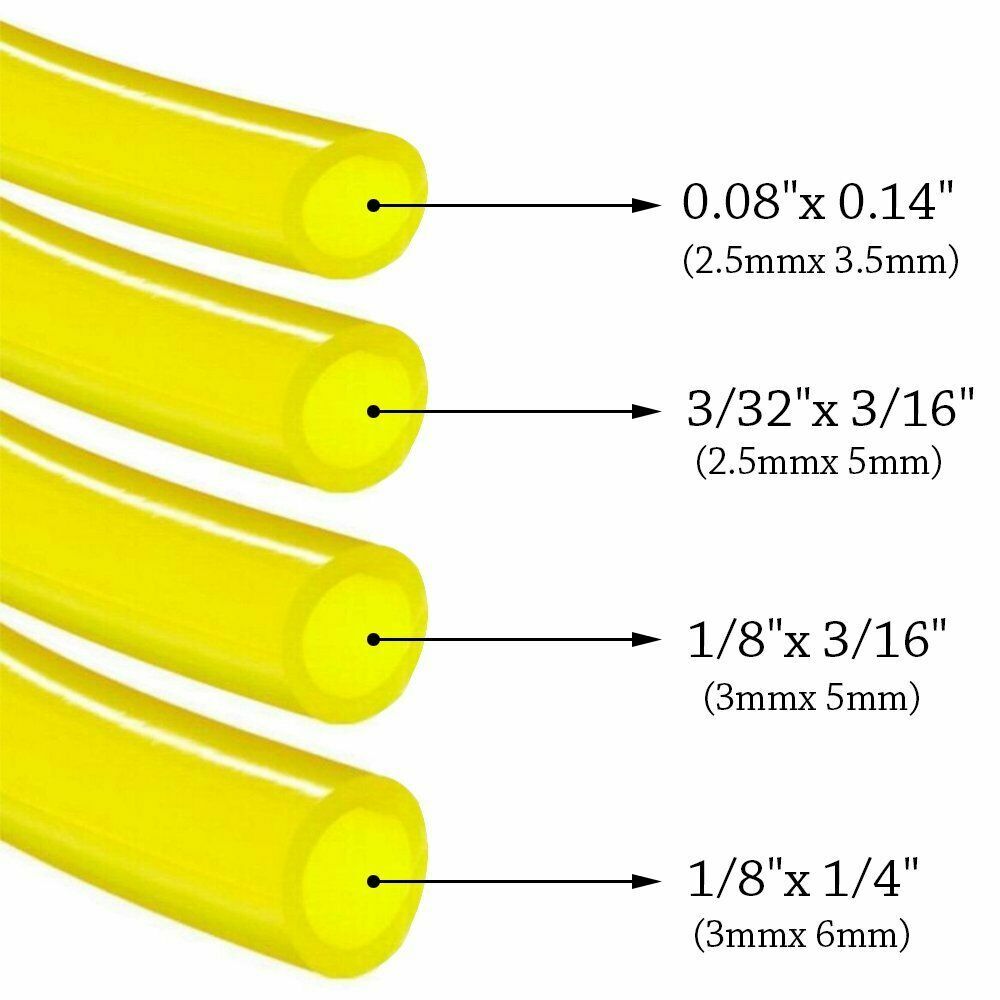 4 Size Fuel Line Hose 16 Feet Petrol Tubing Chainsaw Common Weedeater 2 Cycle