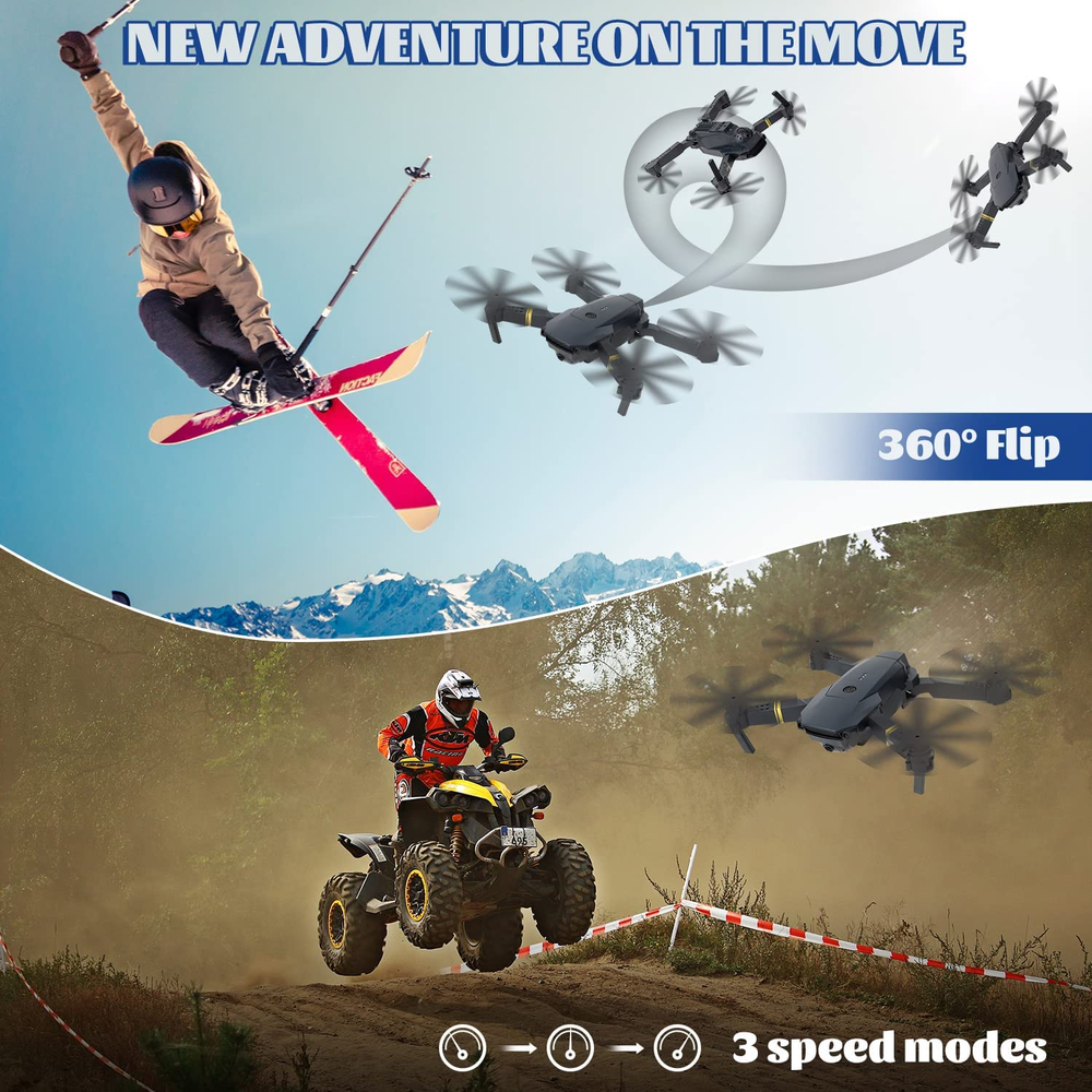Eachine E58 WIFI FPV With 4K HD Wide Angle Camera Foldable Drone Quadcopter New