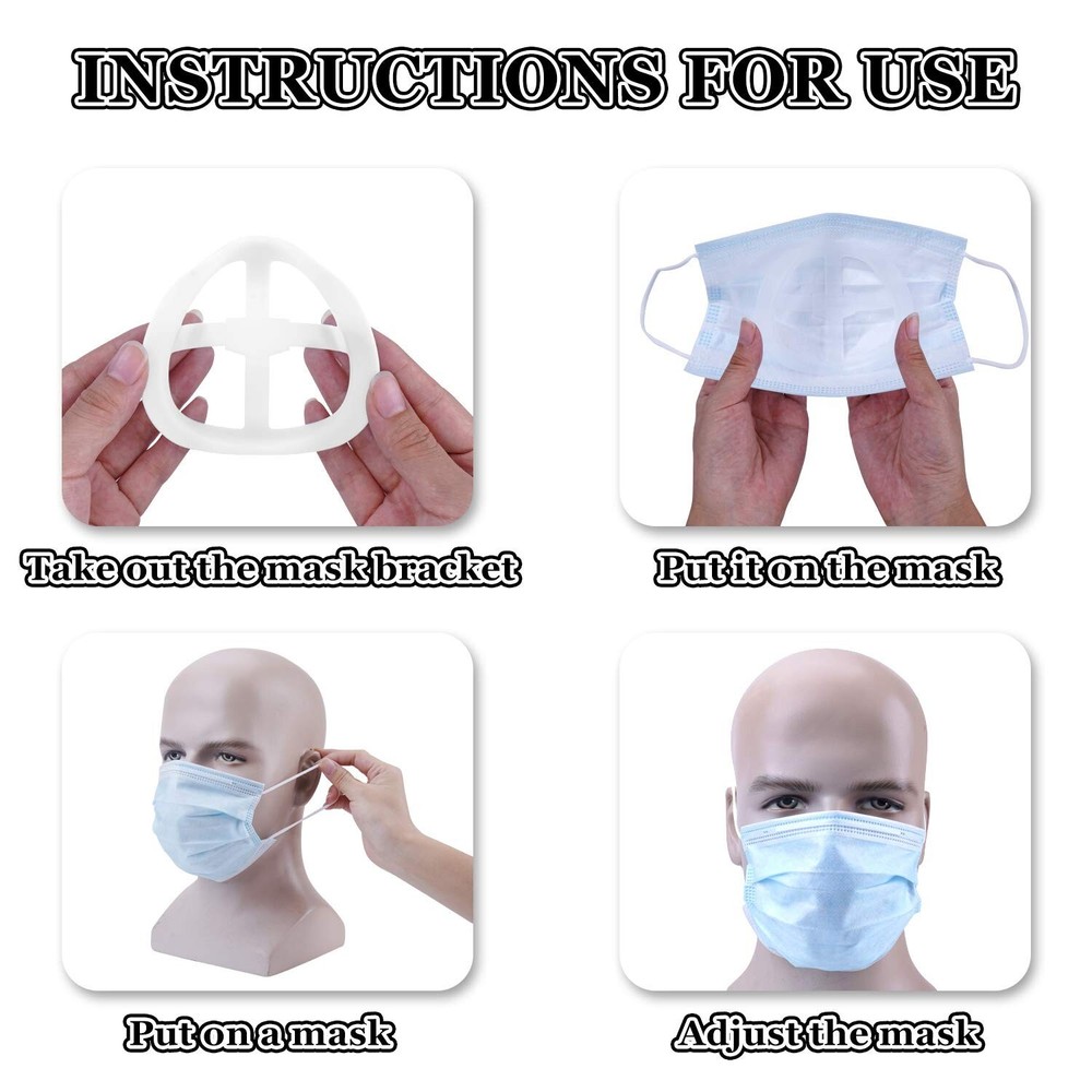 5PCS/3D Face Inner Support Bracket Reusable/Easy Breathing,Lipstick Protector