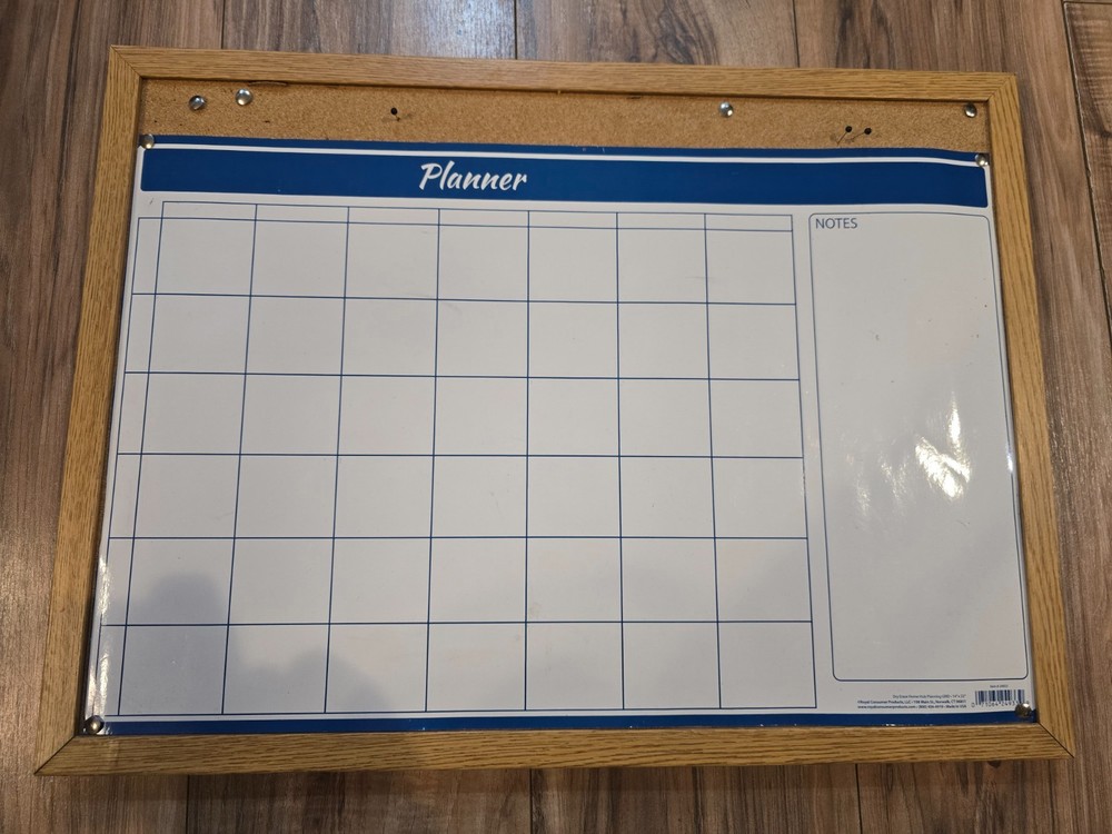 press board planner with dry erase board