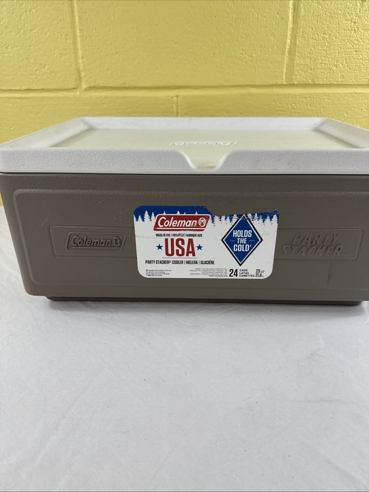 Coleman Party Stacker 24 Can Cooler Stackable Ice Chest Model 6225 Gray USA
