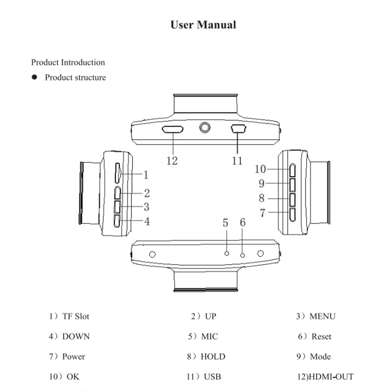 3 inch Car DVR G-sensor Front+Inside Camera Driving Video Recorder Touch Screen