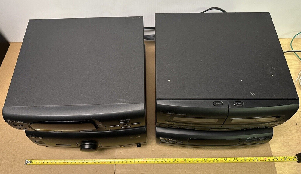 Technics SE-CH505 Component System Tuner Amp CD Changer Works with issues READ