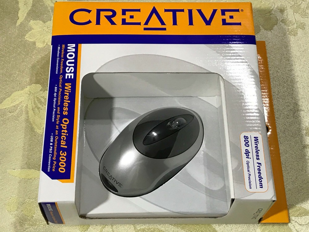 Creative Wireless Freedom Optical Mouse 3000 WMU91S 800dpi USB & PS/2 Connection