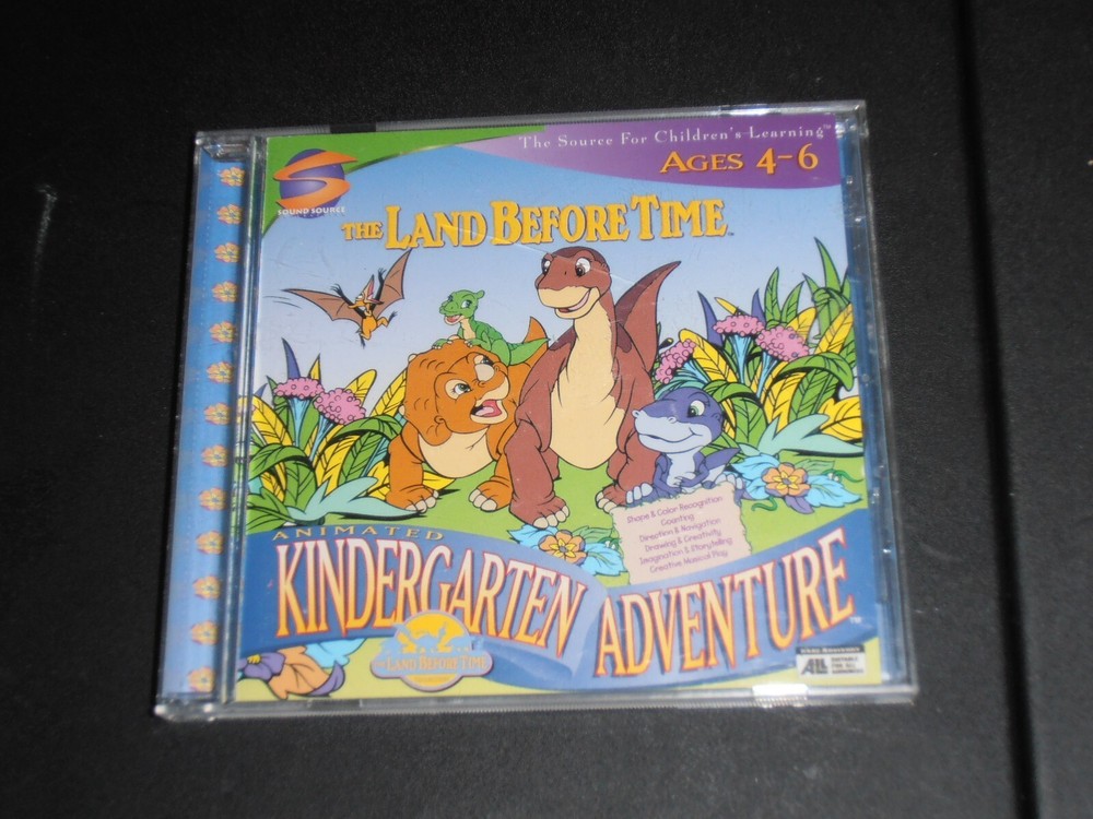 Land Before Time animated Kindergarten Adventure (PC, Mac 1998)