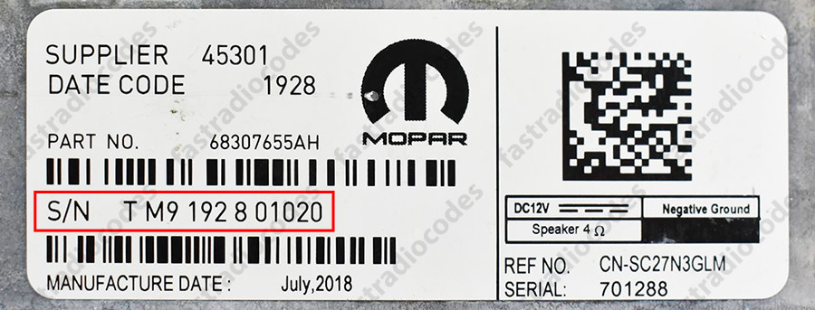 ✅DODGE CHALLENGER CAR RADIO ANTI-THEFT UNLOCKING PIN CODE FOR ALL MODELS✅