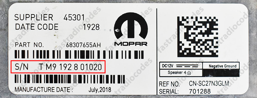 ✅JEEP COMPASS CAR RADIO ANTI-THEFT UNLOCKING PIN CODE FOR ALL MODELS✅