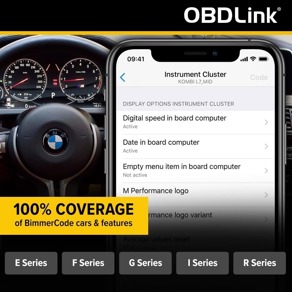 OBDLink CX Bimmercode Bluetooth OBD2 Adapter BMW Mini iOS Android