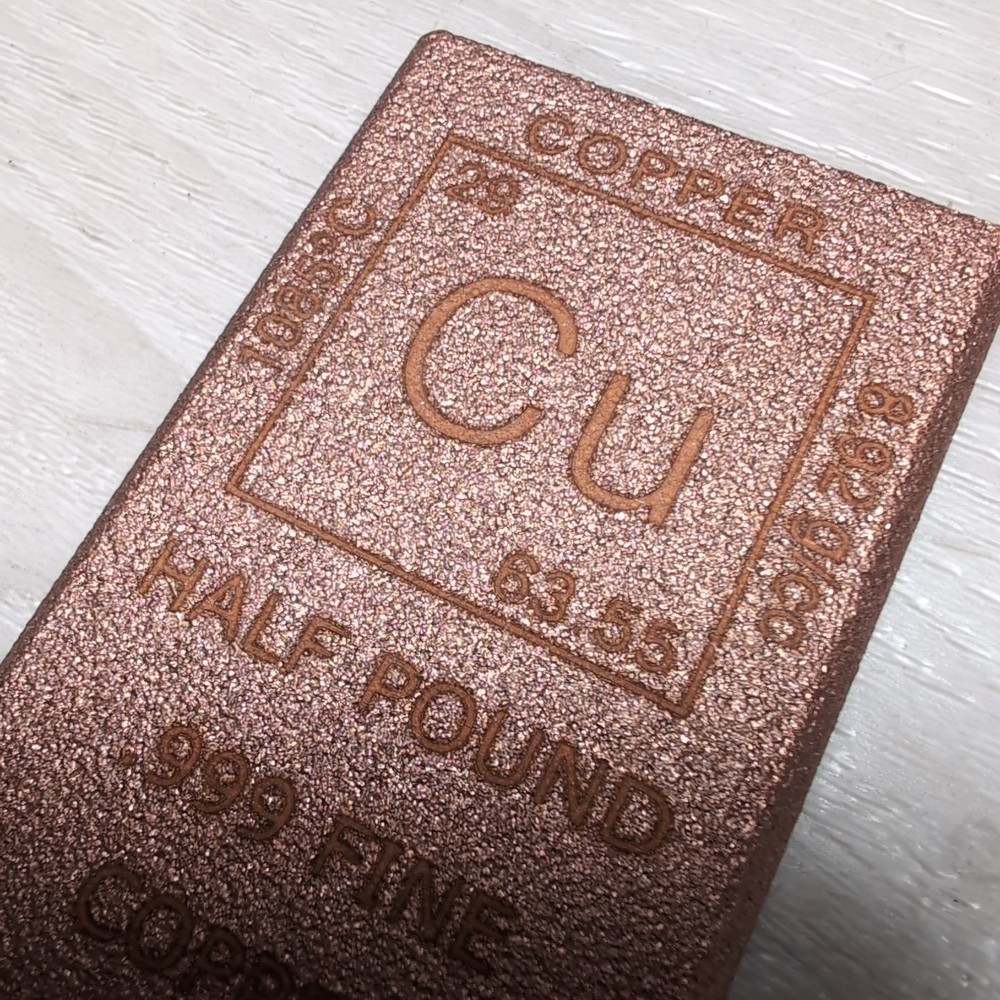 1/2 Pound Element Bar .999 Fine Copper