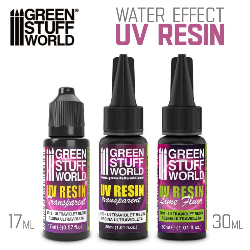 Green Stuff World: UV RESIN - Water Effect | Lime Fluor Toxic Effect