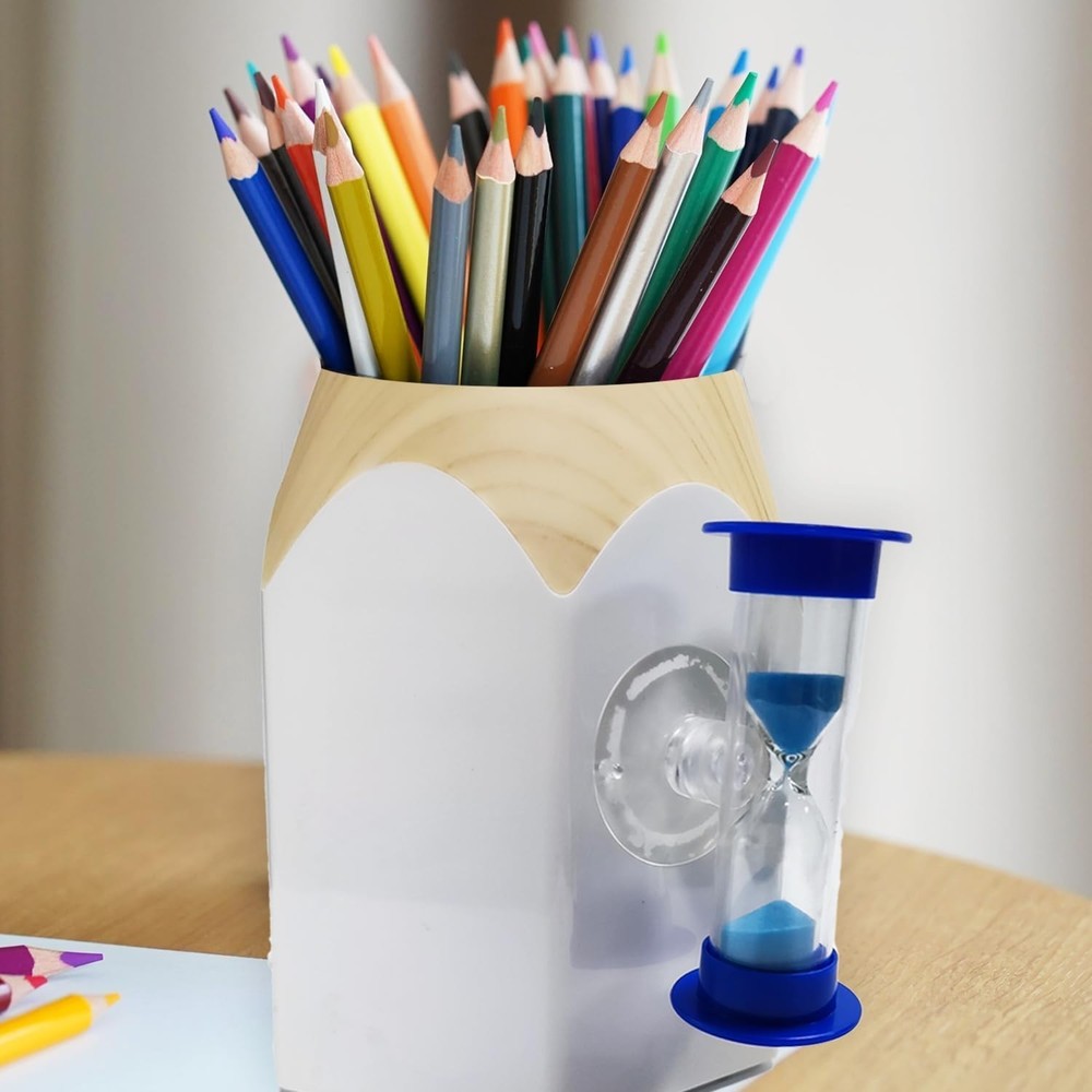 Durable 3-Minute Hourglass Timer with Suction Base - Perfect for Classroom Use