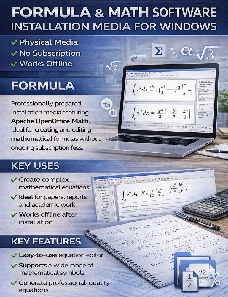 Apache OpenOffice 2026 Professional Suite CD or USB