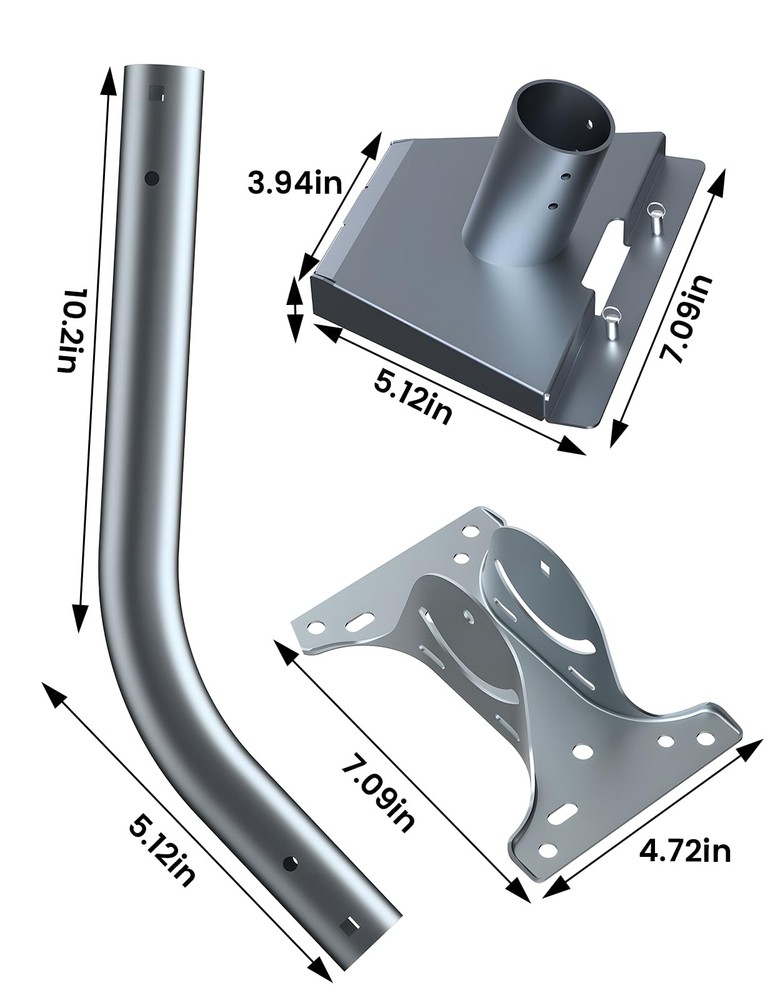 Precision Starlink Gen3 Antenna Mount – Multi-Angle Adjustable, Robust Alumin...