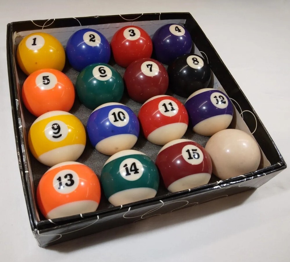 Vintage Pool Balls Billiard Set 16 Balls