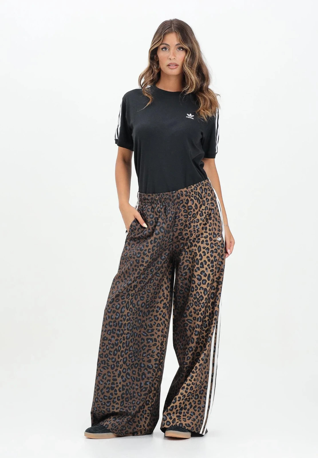 adidas Originals Women's Leopard Firebird Oversized Track Pants JW7302