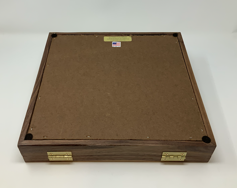 Walnut Wood Display Case 12 x 12 x 2 for Arrowheads Knifes Collectibles & More