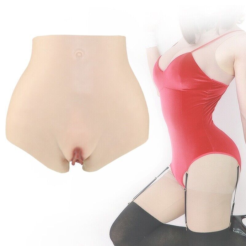 1xSilicone Crossdresser Panty Hip Shaping Pant Fake Vagina Panties Enhancer Pa7B