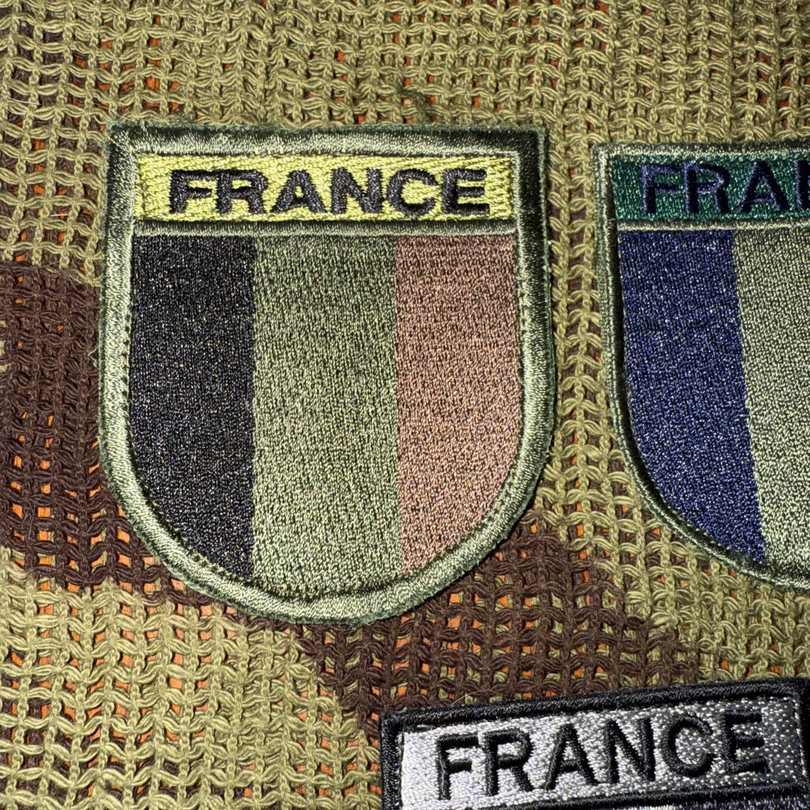 France French Military Pocket Sleeve Patch 3”, 3 Color Patches Including Subdued
