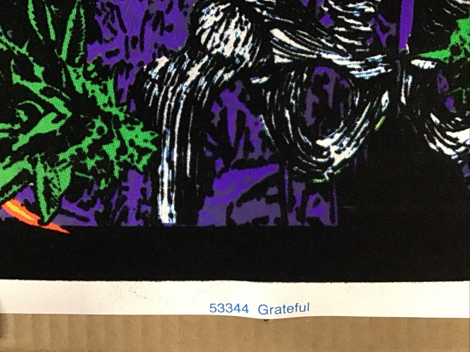 Grateful Dead Weed Skeleton Blacklight Poster