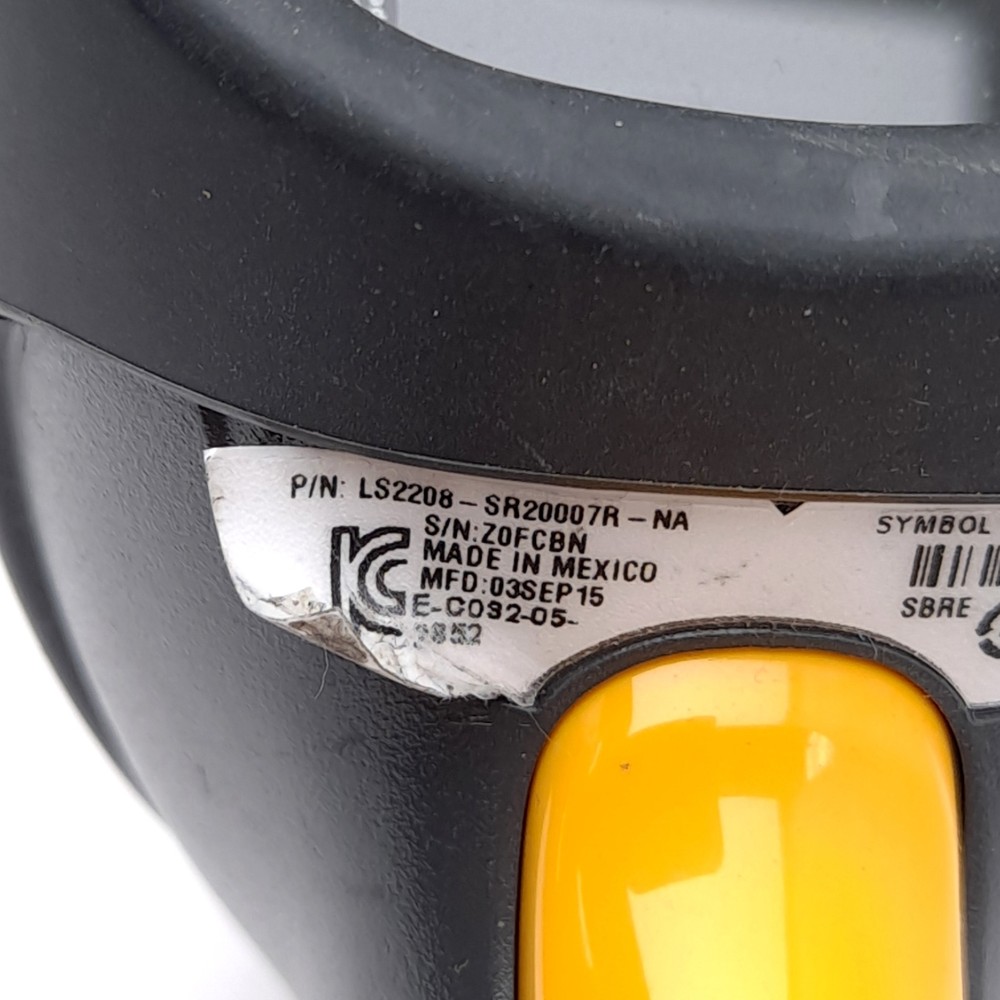 Symbol LS2208-SR20007R-NA Handheld Laser Barcode Scanner W/ USB Cable
