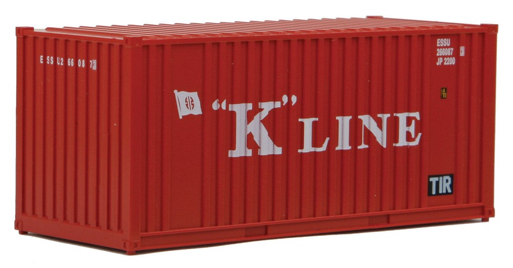 Walthers 20' Corrugated Container w/ Flat Panel K-Line HO Scale