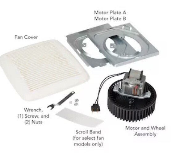 Broan QuicKit 60-CFM Replacement Bath Fan Motor