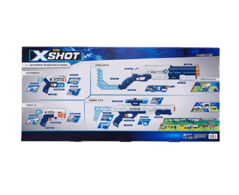 ZURU X-SHOT ULTIMATE SHOOTOUT PACK *DISTRESSED PKG