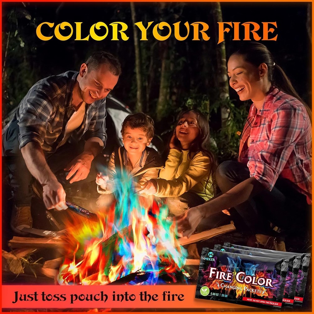 MEKER Fire Color Changing Packets 12-Pack Campfire