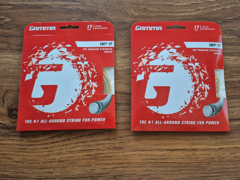 2 sets Gamma TNT 17 Tennis String