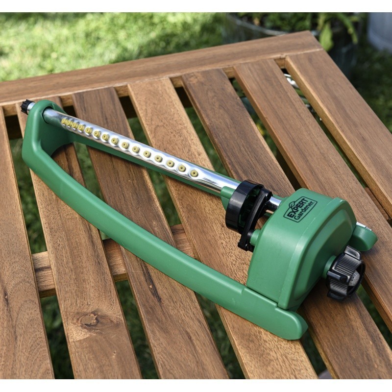 3000 sq ft Oscillating Sprinkler Adjustable Flow Durable Base Garden Hose Ready
