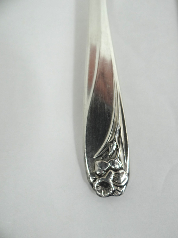 1847 Rogers IS Daffodil Silverplate Flat Handle Butter Knives Set of 2