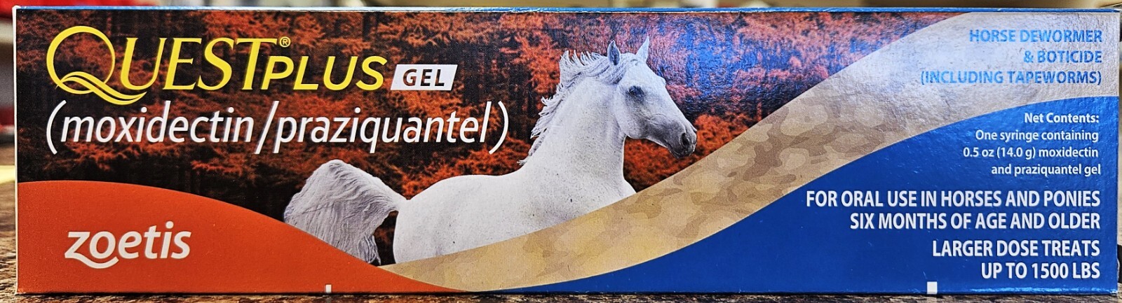 Quest Plus Horse Wormer & Boticide Moxidectin Equine Paste 1 tube