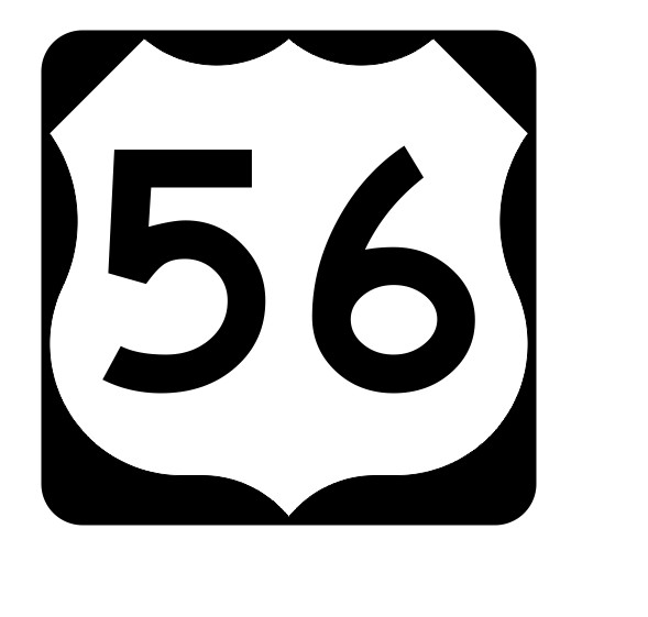 US Route 56 Sticker Decal