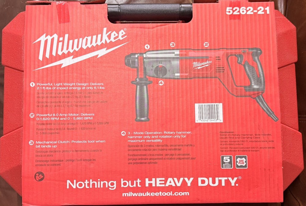 Milwaukee 5262-21 Rotary Hammer Kit