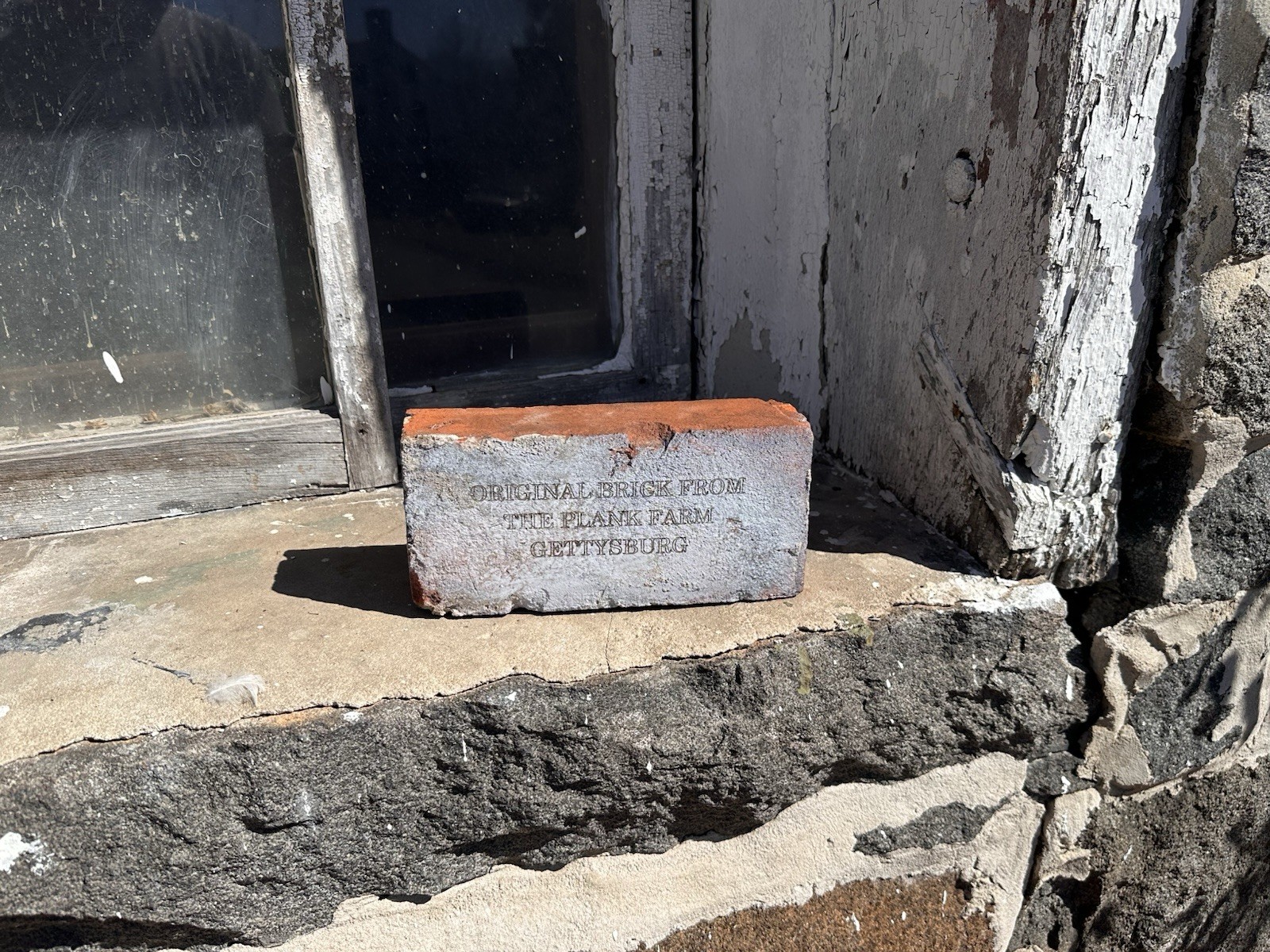 Original Antique Historical Brick From The Plank Farm Gettysburg Civil War