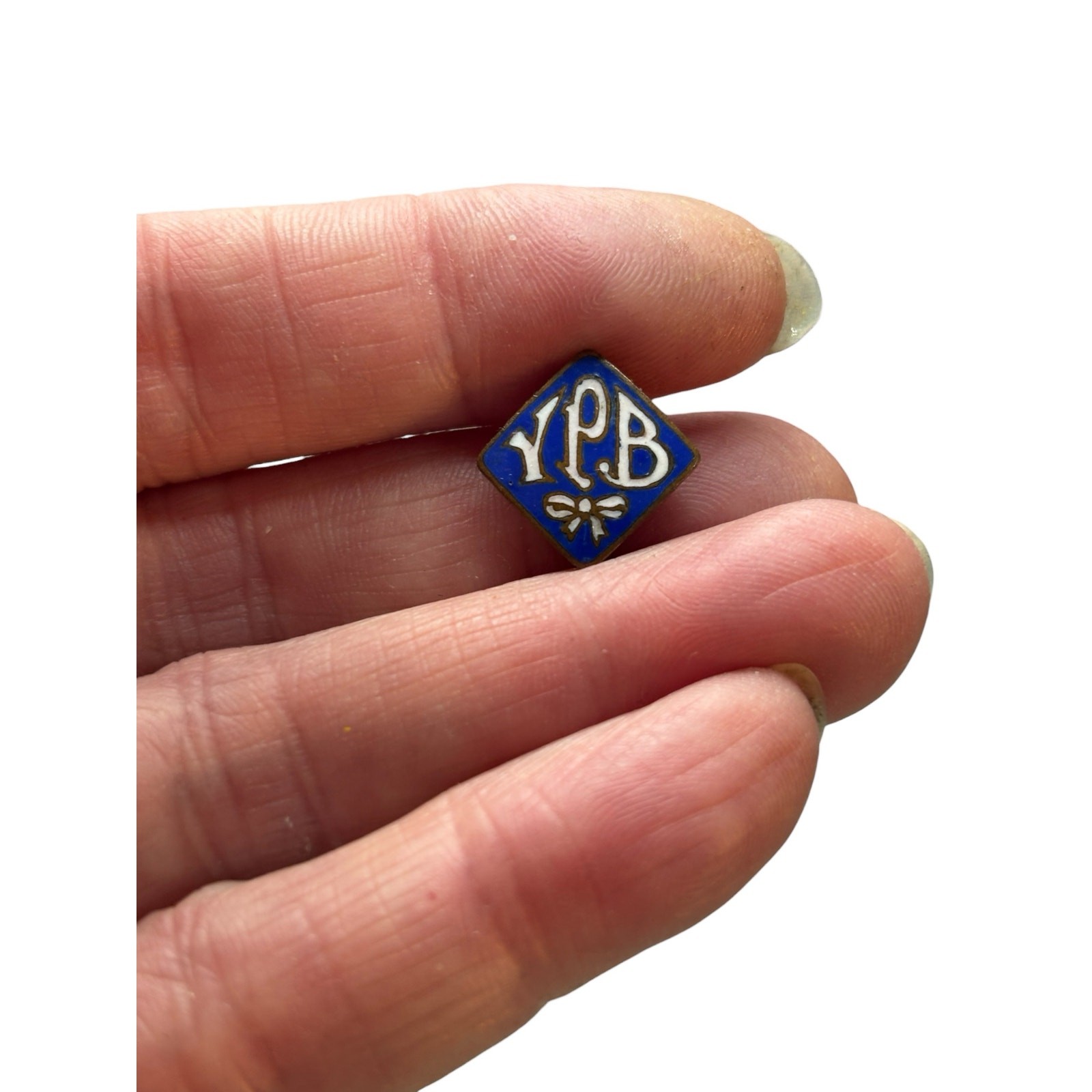 Antique YPB Enamel Pin Wright & Street Chicago Fraternal Youth Badge Vintage