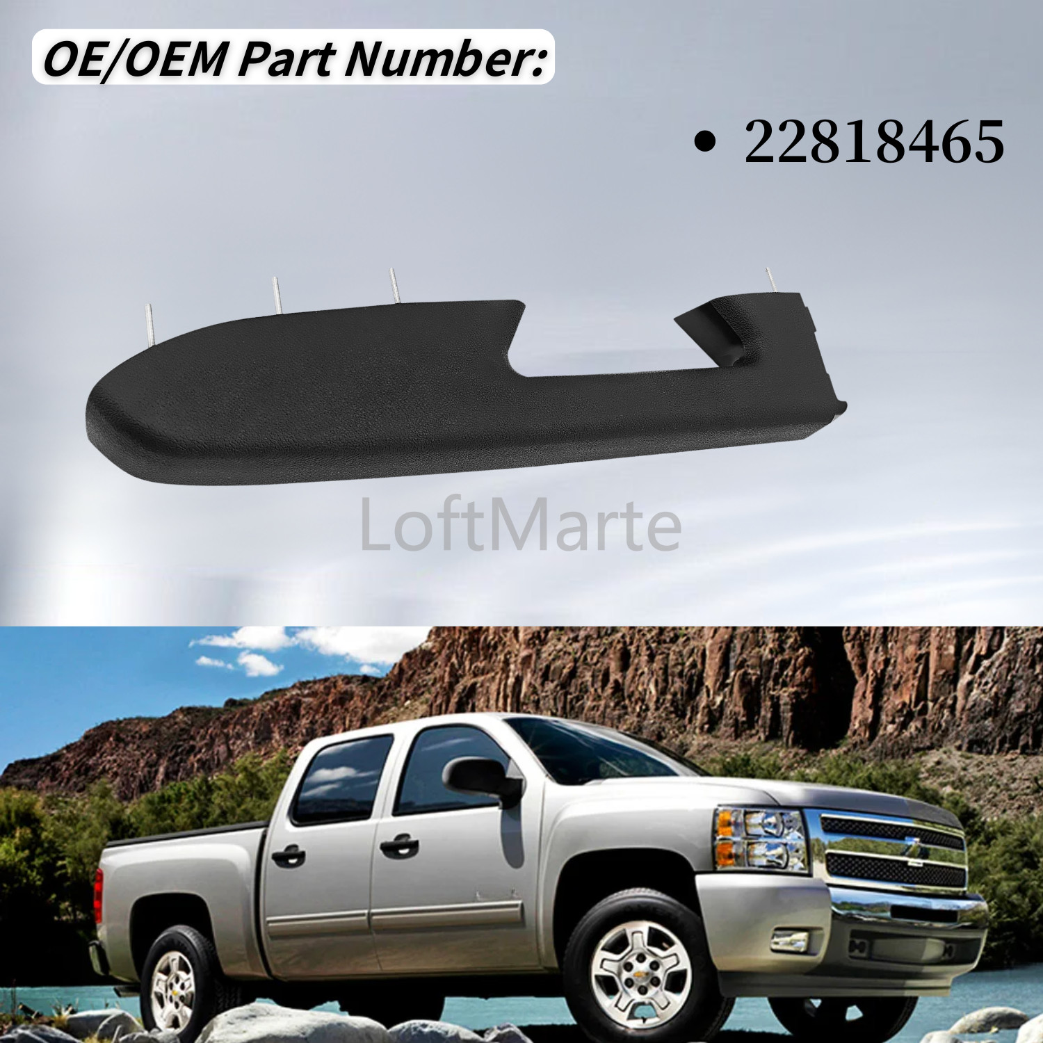 22818465 Left Armrest Repair Kit for Chevy Silverado GMC Sierra 2010-2014
