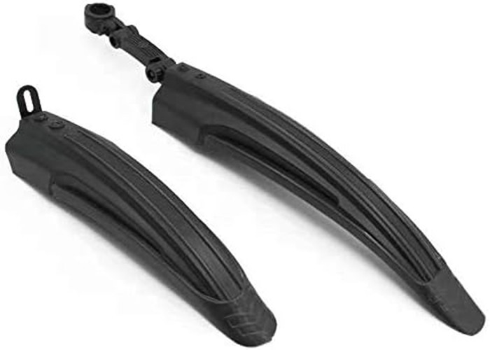 Adjustable Mountain Bike Mudguards Set - All Black