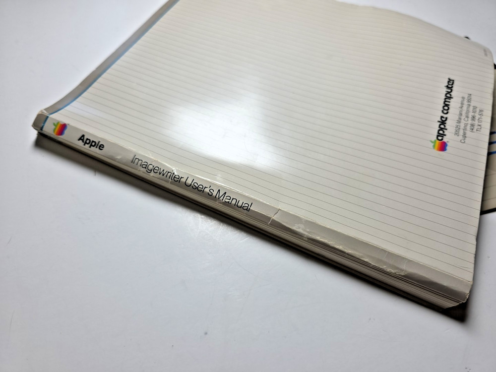 Apple ImageWriter Owner's User Manual Reference with Imagewriter Tool Kit disk