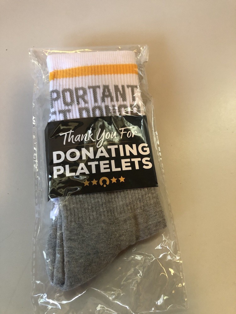 VIP Donating Platelets Socks. New In Package